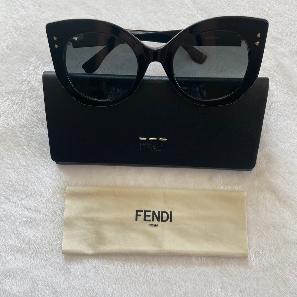 Fendi Black and Gold Sunglasses